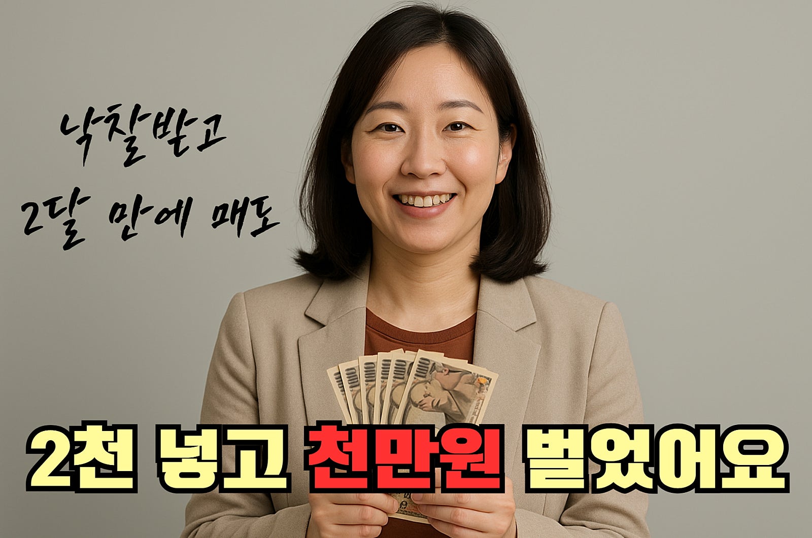 낙찰 2달만에 매도 완료 / 2천 넣고 천만원 번 사례