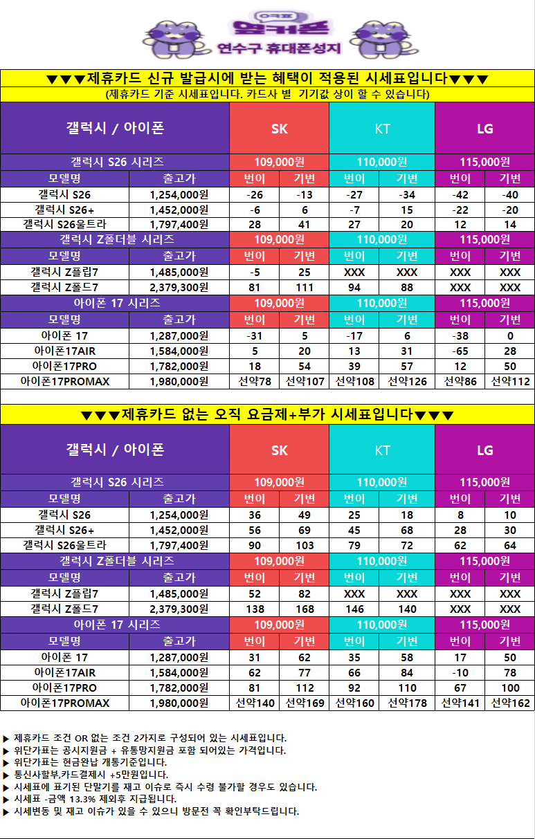 🏆!!휴대폰 전국 최저가 도전!!🏆🚀 2026년 7월 11일 도매특가 지원금 대방출 🚀문의 폭주🚨옆커폰연수동춘점🚨⚠️불경기 극복! 마진포기!⚠️인터넷+TV+📱= 업계최대지원금 +@지원 실시! 이미지