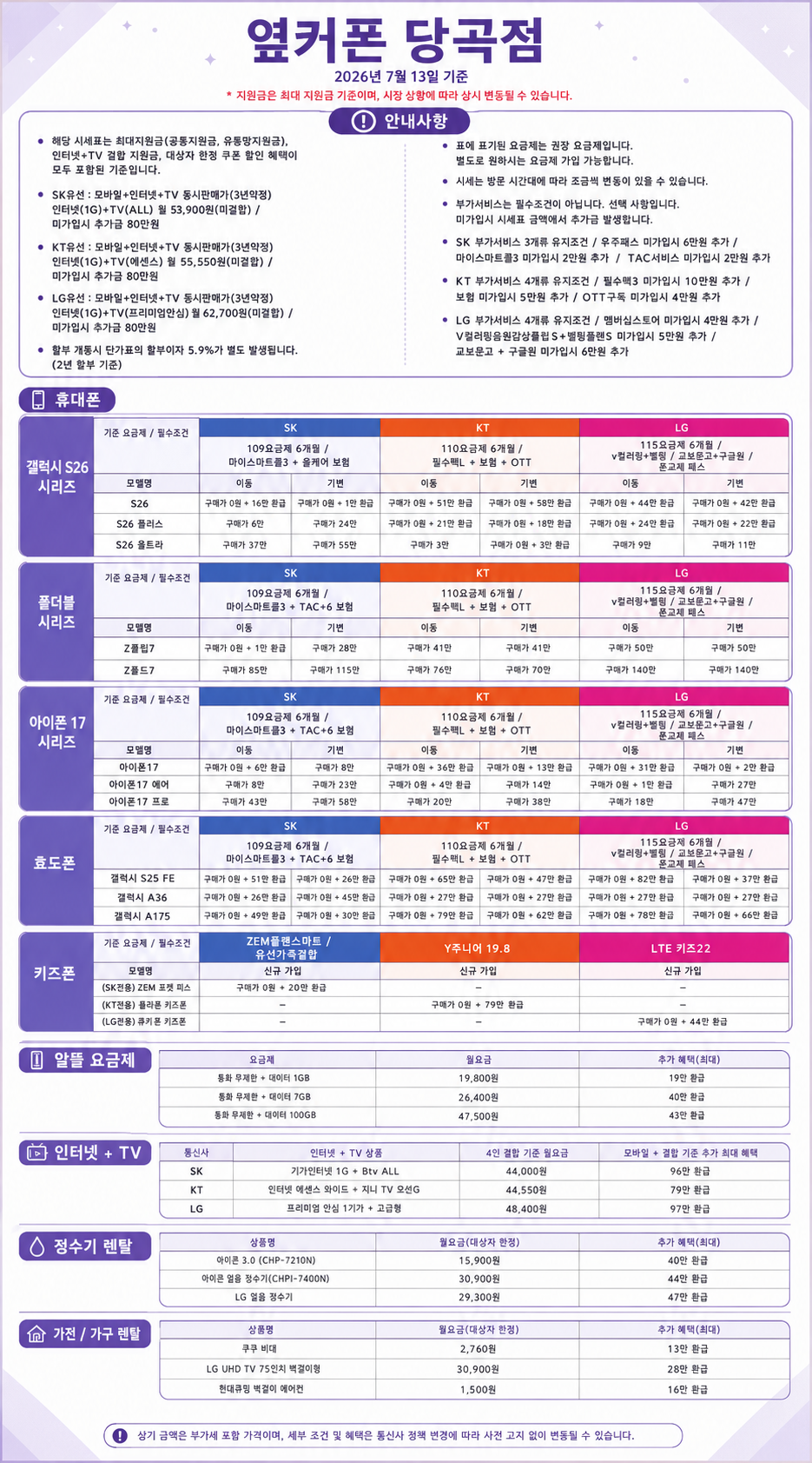○폴더플8사전예약○ S26탄 폭탄지원금 『폴더블7탄 25탄 아이폰17탄 재고 대량보유』 / 반납X / 재고당일수령 / 당일개통 최저가보장 / 인터넷+TV 최대지원 보장 당곡점!! 이미지