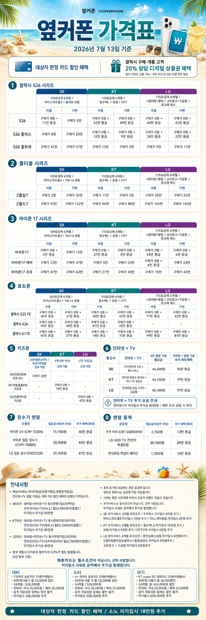 07.13 서울지사_최저가 시세표 이미지