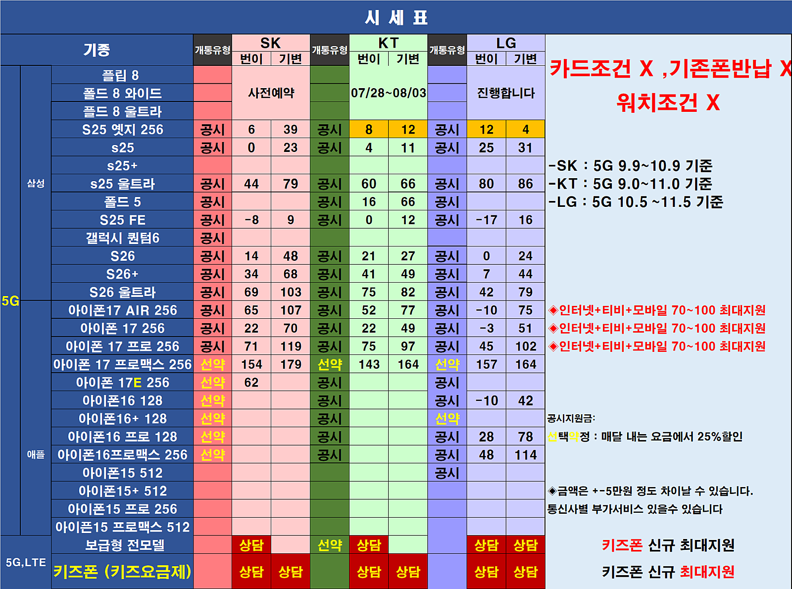 [옆커폰 안양점] 경기도 안양 정상영업중 (폴더블8 7/28~08/03 사전예약진행) 이미지