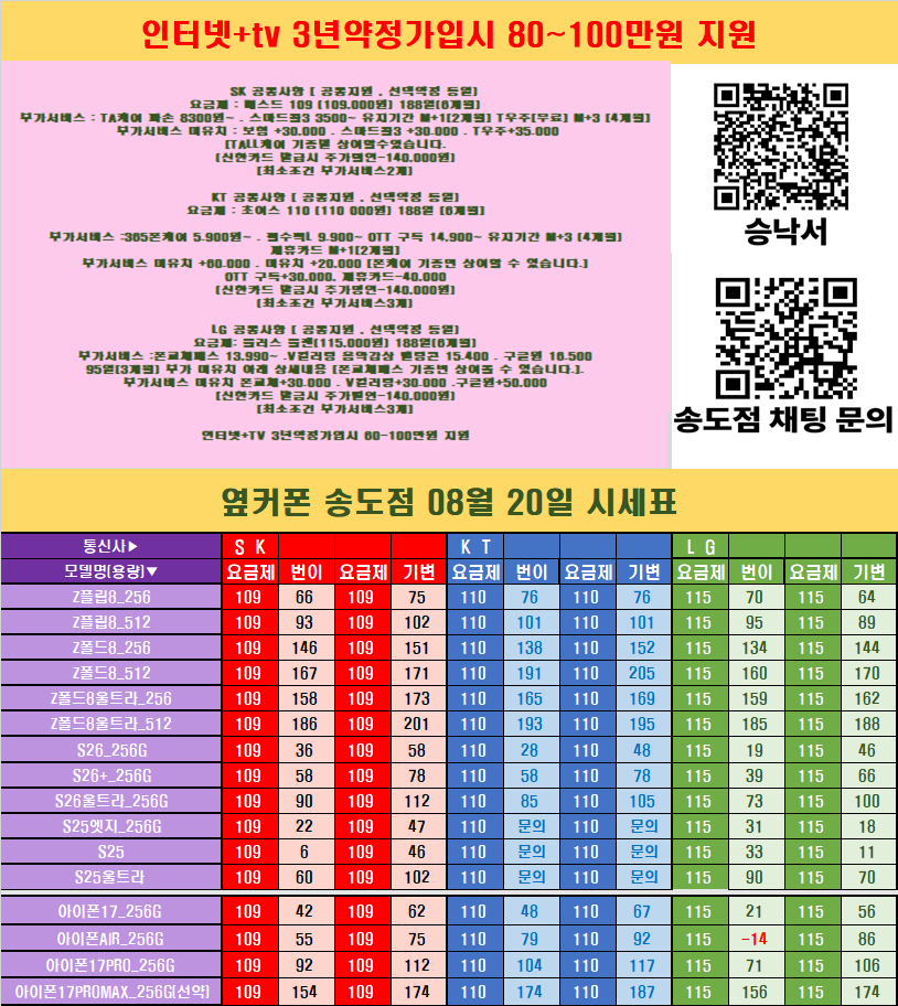 📢26년 8월 라스트 여행 지원금발사 🚀🚀🎁 [송도점여름휴가비 지원금 특별 행사 이벤트] (폴더블8 시리즈 즉시개통) { 갤럭시 s26시리즈+Z폴더블7+아이폰 16~17시리즈!) 꼭! 확인해주세요 이미지
