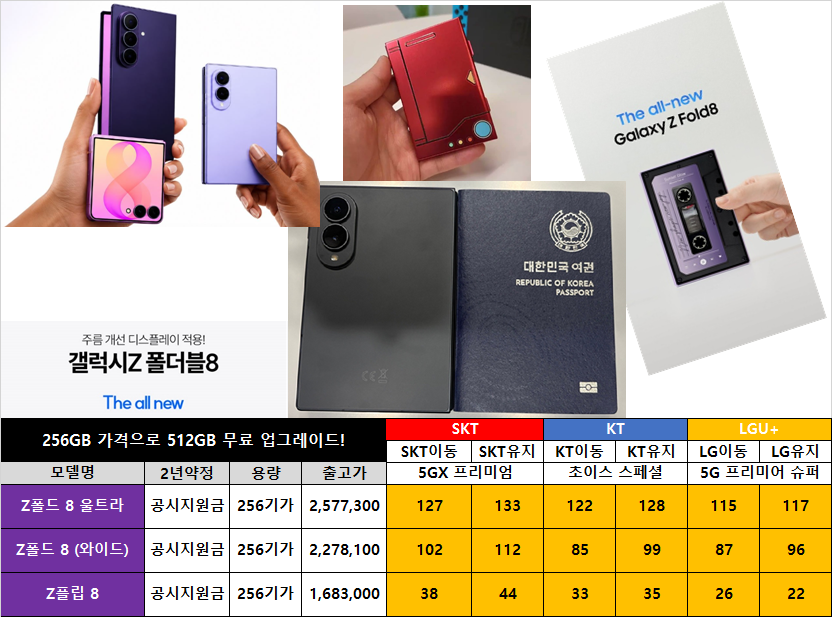 📱 대구 휴대폰성지 용산점 옆커폰 08월28일 📱 🚨 시세표 🚨 🟪 아이폰18 사전예약 9월10일 언팩 🟪 폴더블8시리즈 S26시리즈 즉시개통 💸 인터넷+TV 💸 이미지