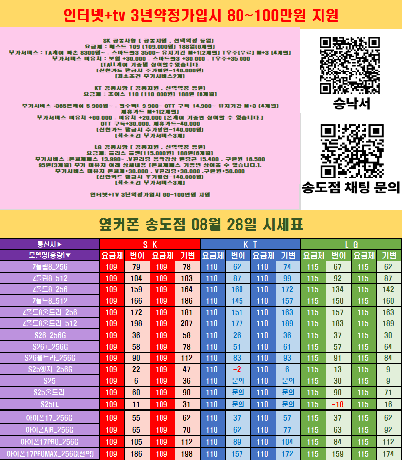 📢26년 8월 라스트 여행 지원금발사 🚀🚀🎁 [송도점여름휴가비 지원금 특별 행사 이벤트] (폴더블8 시리즈 즉시개통) { 갤럭시 s26시리즈+Z폴더블7+아이폰 16~17시리즈!) 꼭! 확인해주세요 이미지