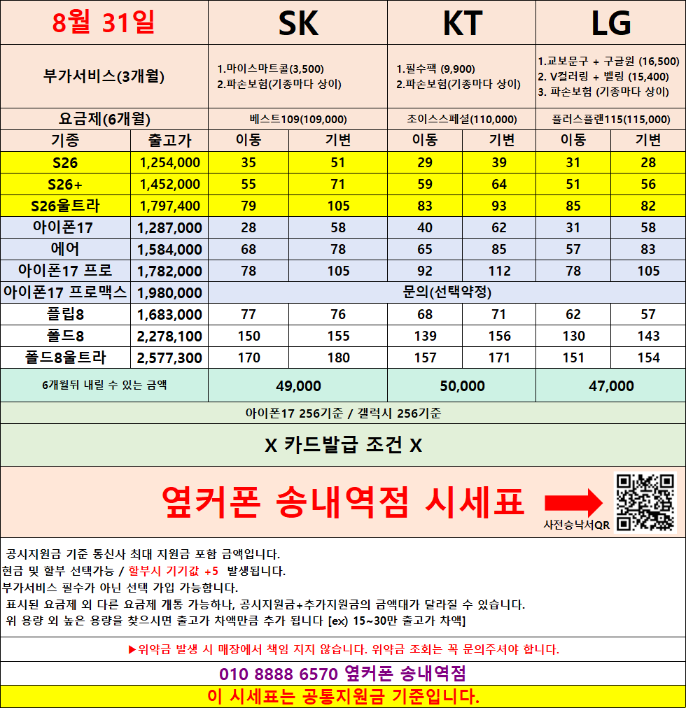 ✨🐎8/31 송내역점 시세표 공개🐎✨ 이미지