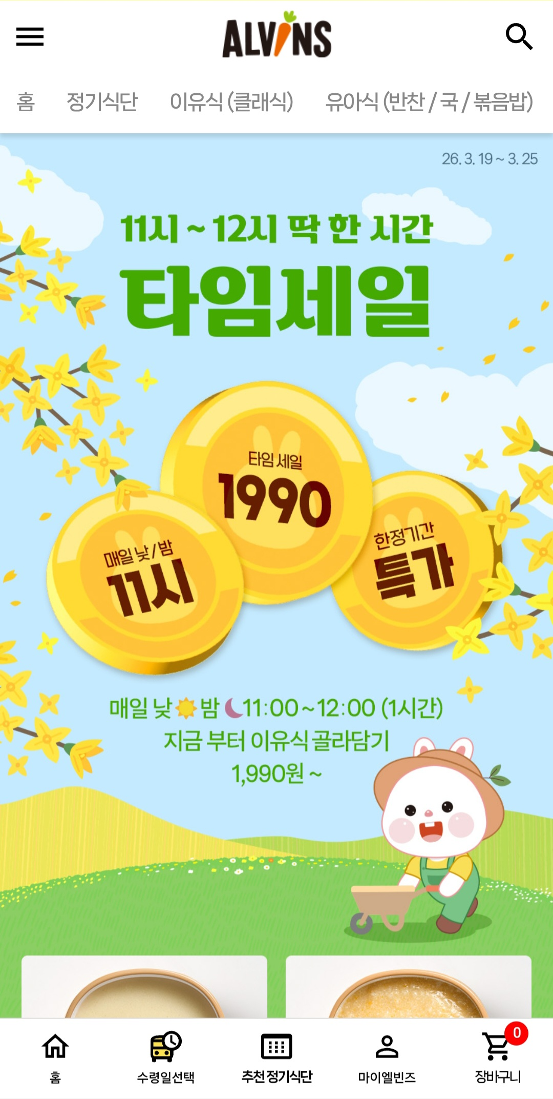 엘빈즈 초기 한 팩 1,990원부터 완료기 2000원대! 11시 타임세일